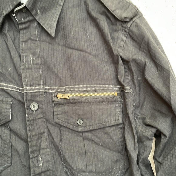 Men’s black decorative sport shirt - Picture 2 of 6